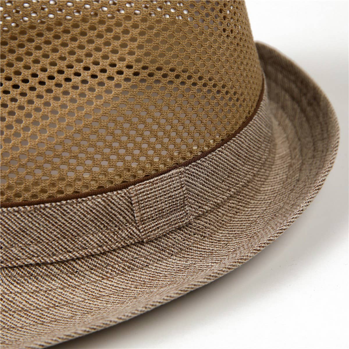 MEN'S SUMMER SUN PROTECTION MESH STRAW HAT_CWAH1464
