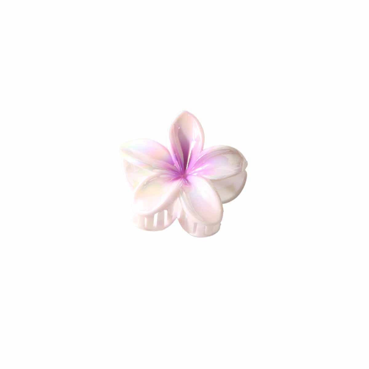 Plumeria Hair Claw - Colorful Tropical Flower Clip_CWMM4999
