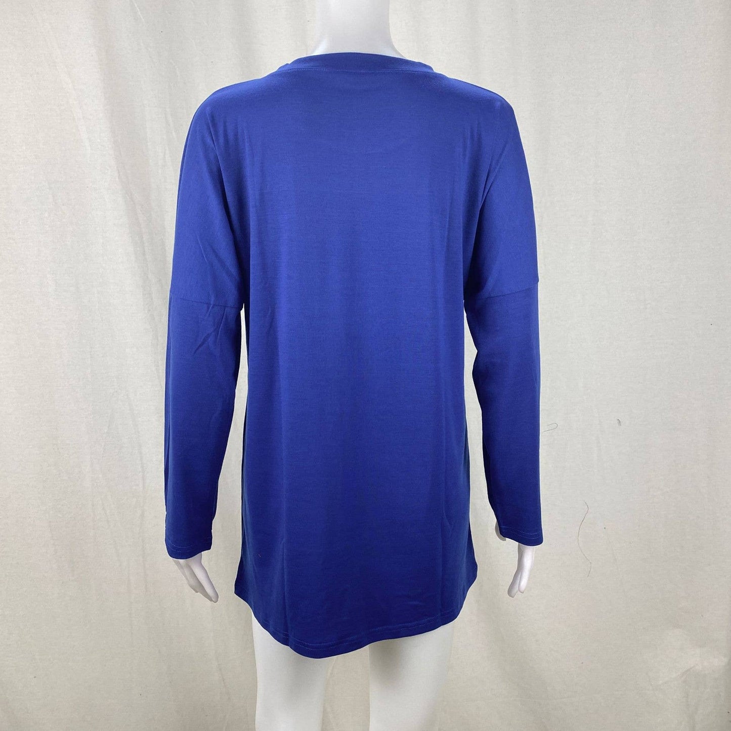 Solid-color loose round-neck pocket T-shirt