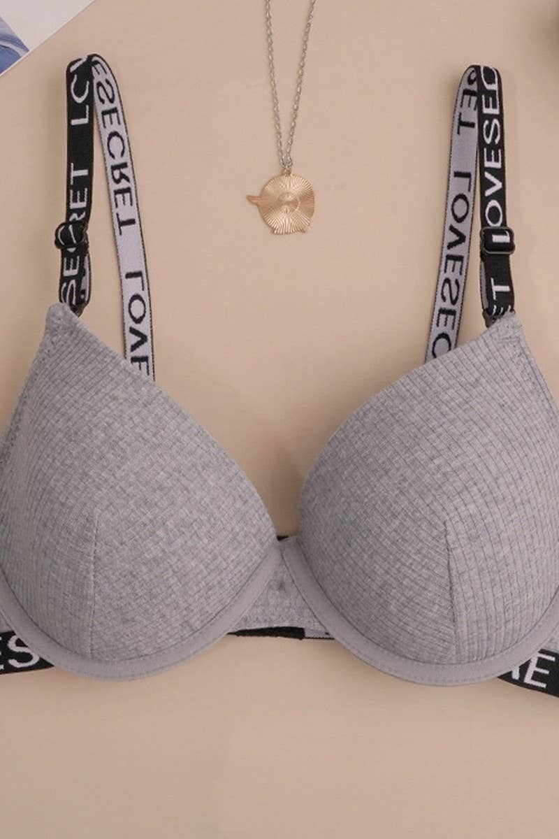 CWMU00269_BLACK COTTON UNDERWIRE SUPPORT BRA