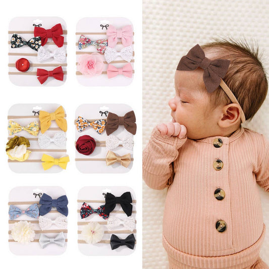 Baby Nylon Headband Set with Soft Bow_CWAHA6725
