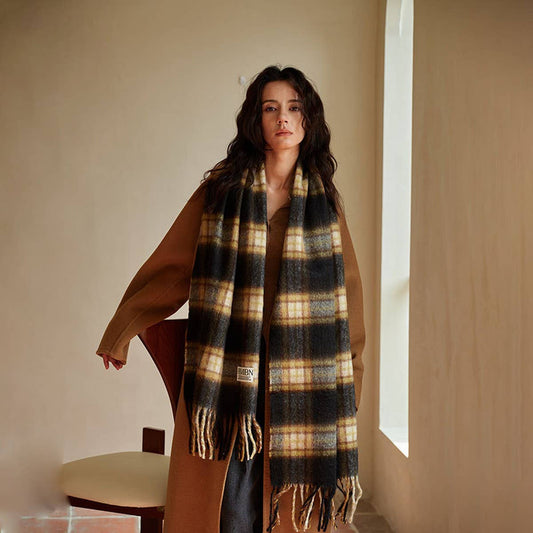 Faux Cashmere Scarf ? Thick Soft Reversible Wrap