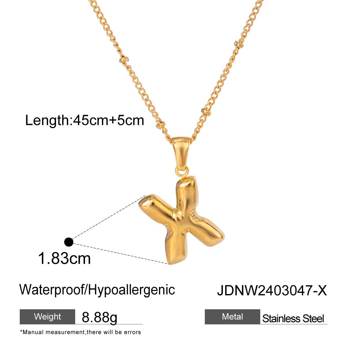 NICHE ALL-MATCH TEMPERAMENT GLOSSY LETTER NECKLACE_CWAJE1893