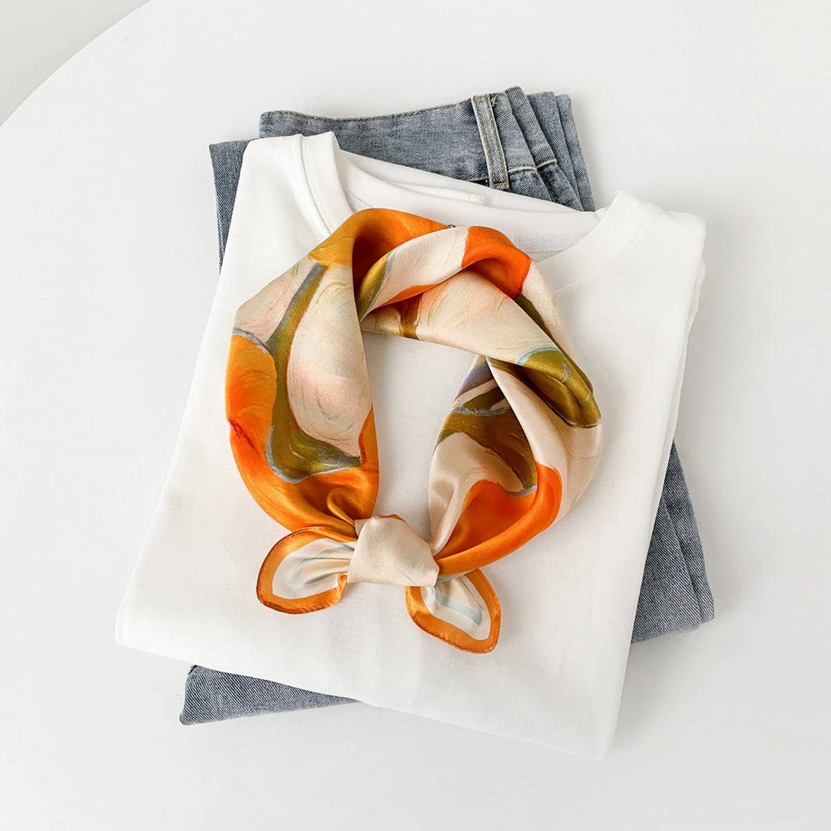 Silk Square Scarf ? Elegant Chinese Floral Print