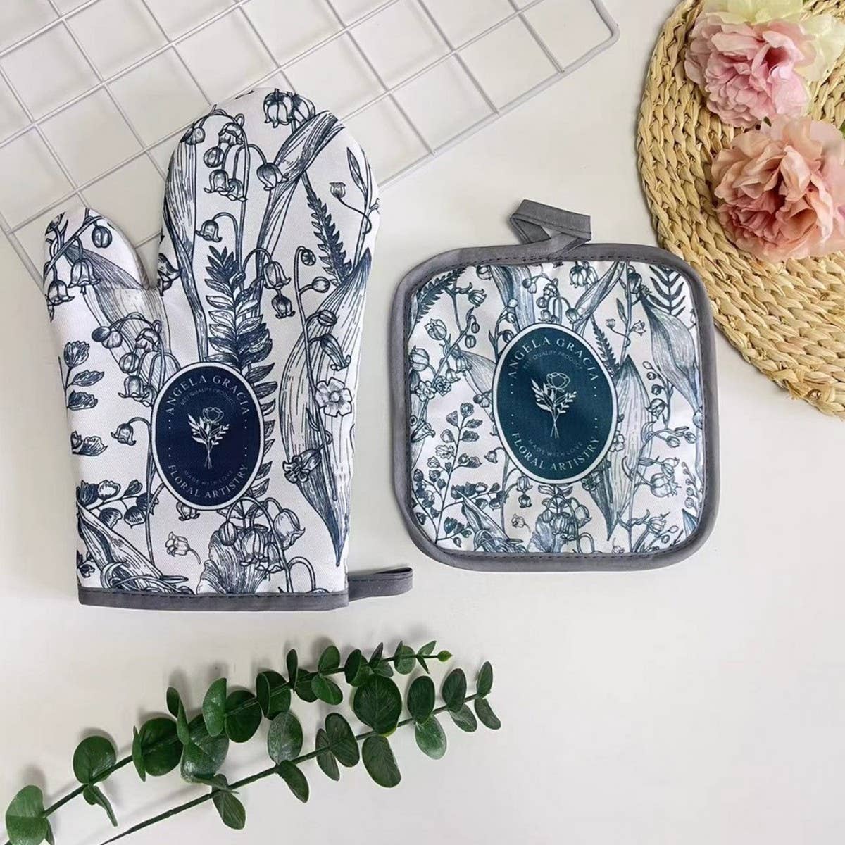 SUNFLOWER PRINT ANTI-SCALDING 2-PIECE SET