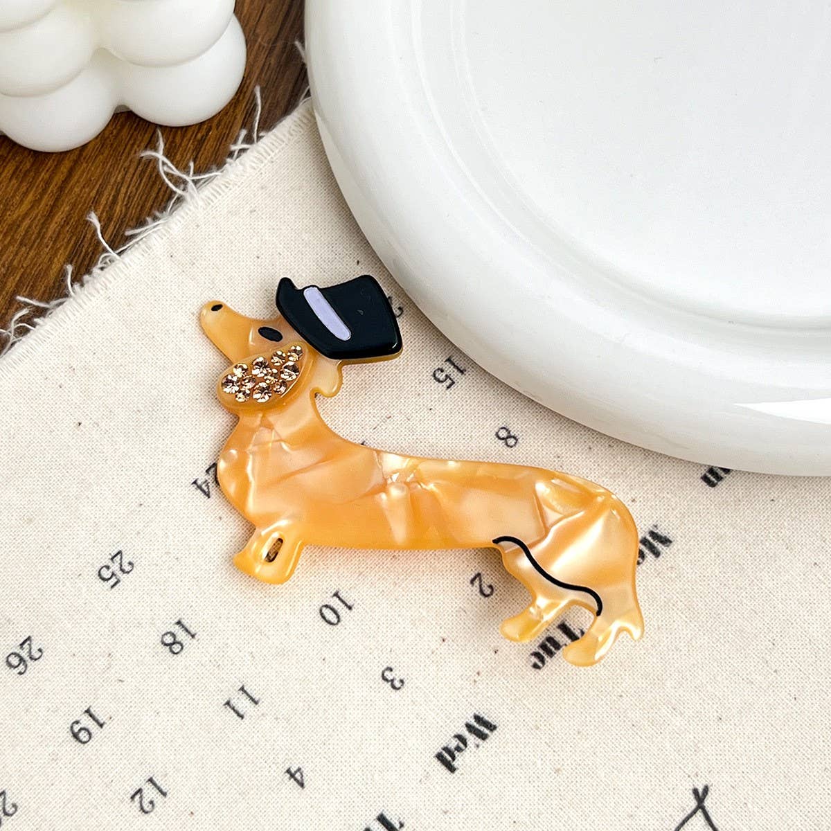 RHINESTONE DOG TEMPERAMENT GIRLY HAIR CLIP