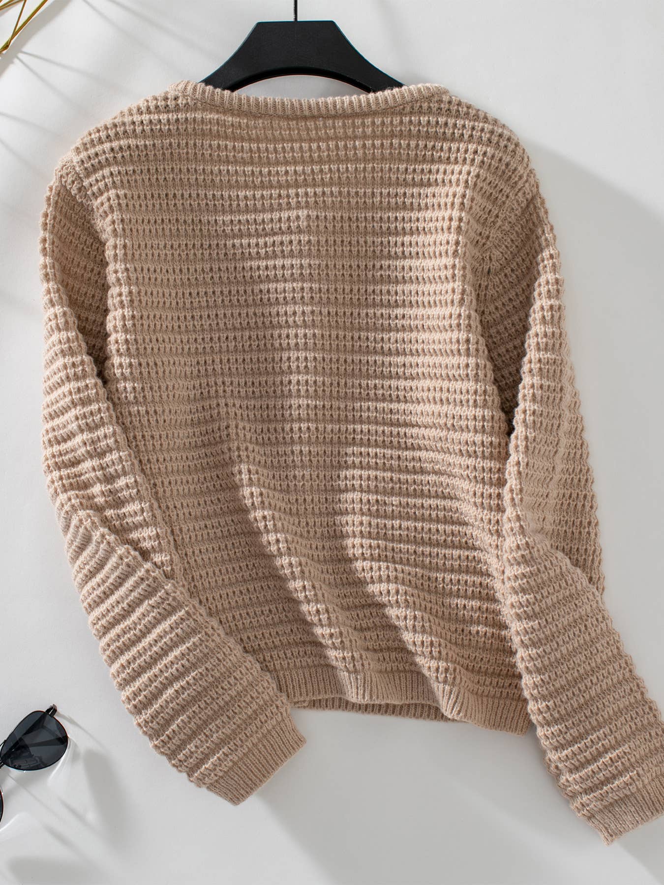 SINGLE-BREASTED CREW-NECK CARDIGAN