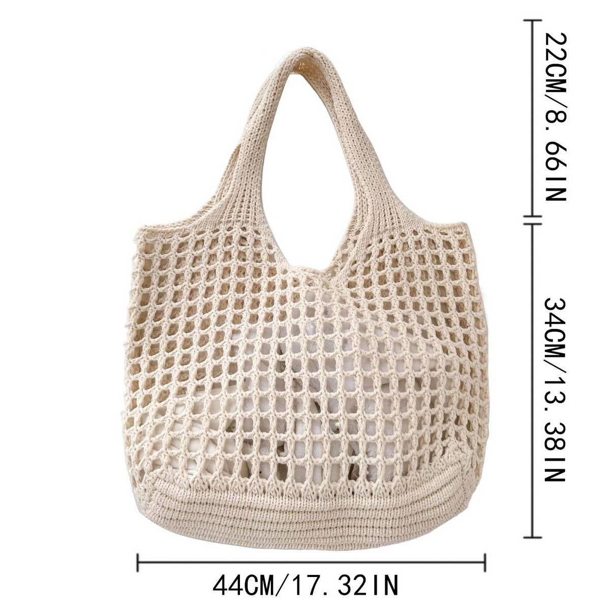 CWAB5056_NEW STYLE SHOPPING KNITTED HOLLOW WOVEN BAG