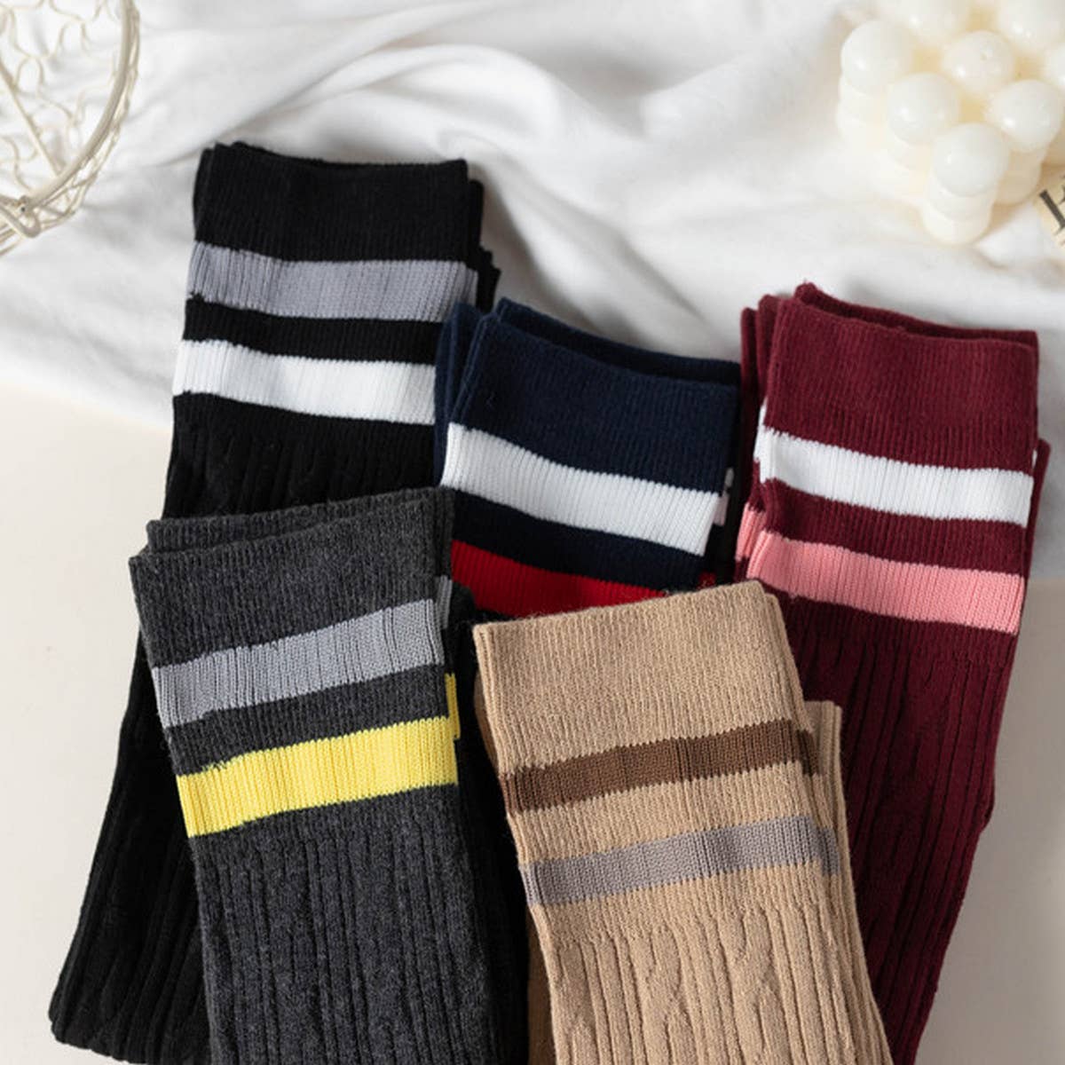 2024 NEW ALL-MATCH STRIPED KNEE-HIGH SOCKS_CWMS0654