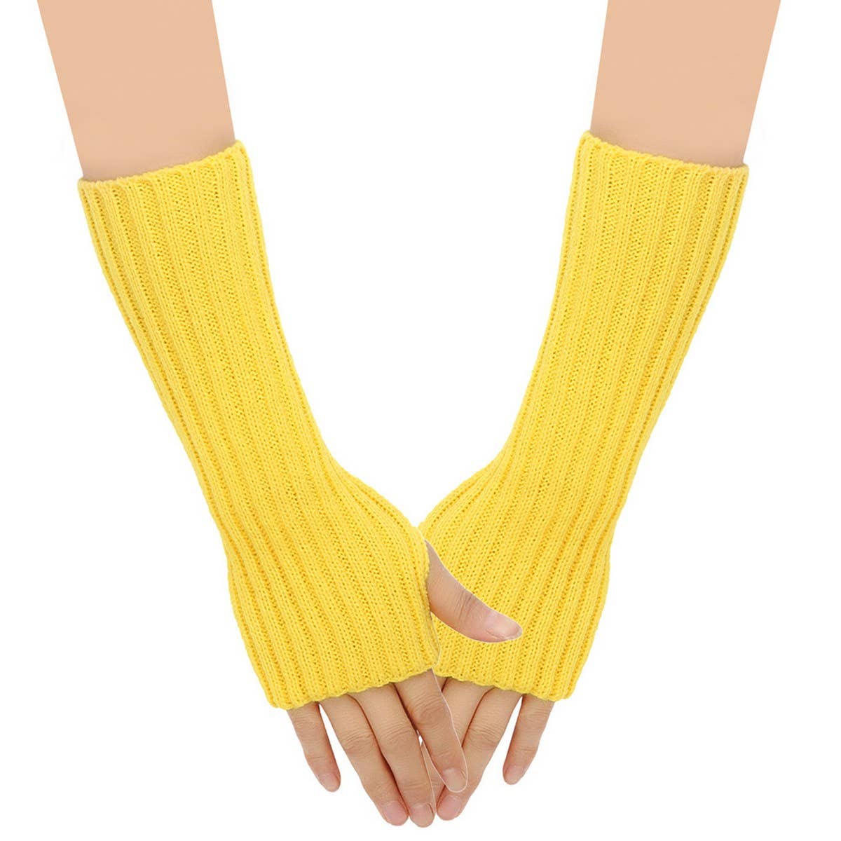 CWMM10077_KNIT FINGERLESS ARM WARMERS WOMEN