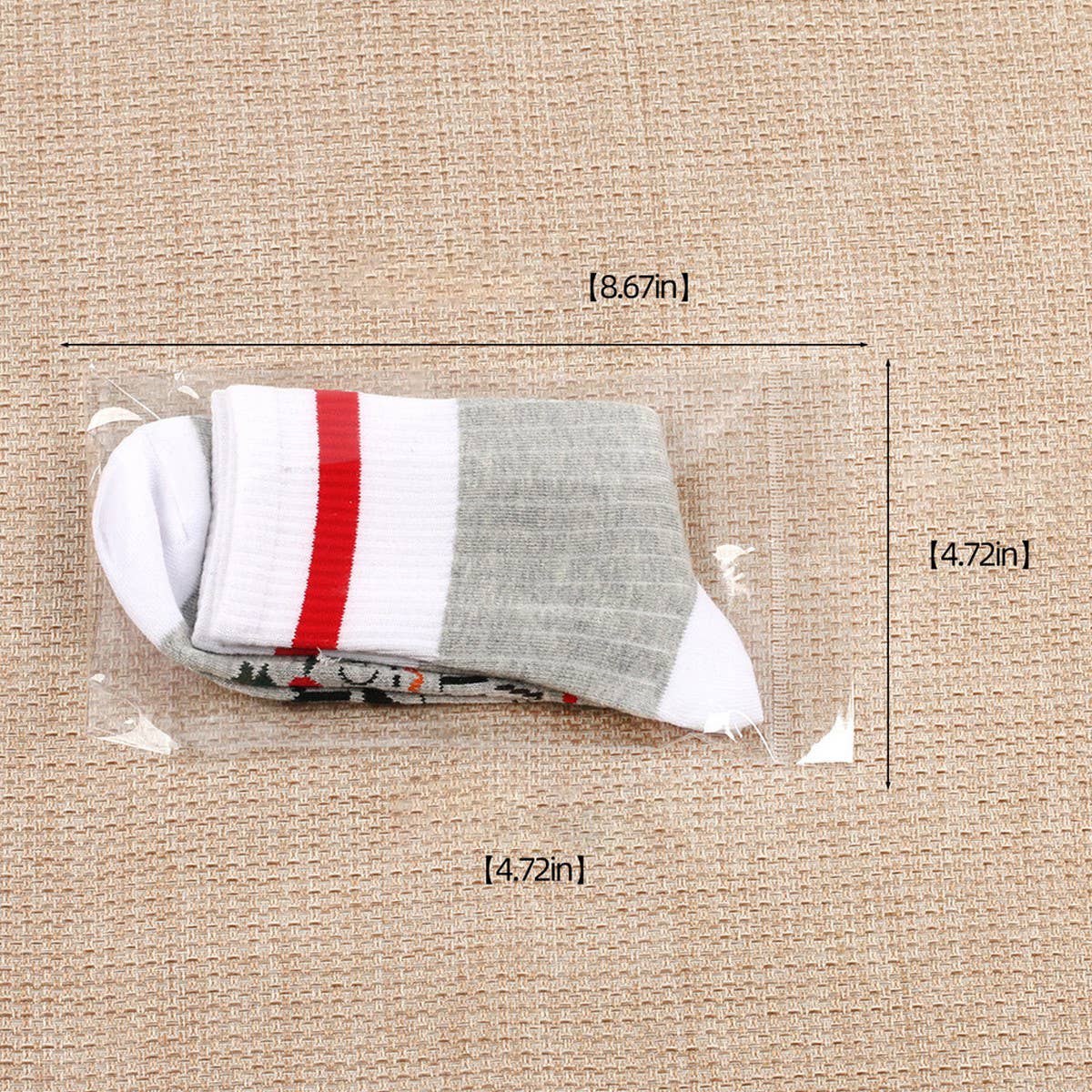 CWMS02717_CHRISTMAS CASUAL CREW SOCKS UNISEX