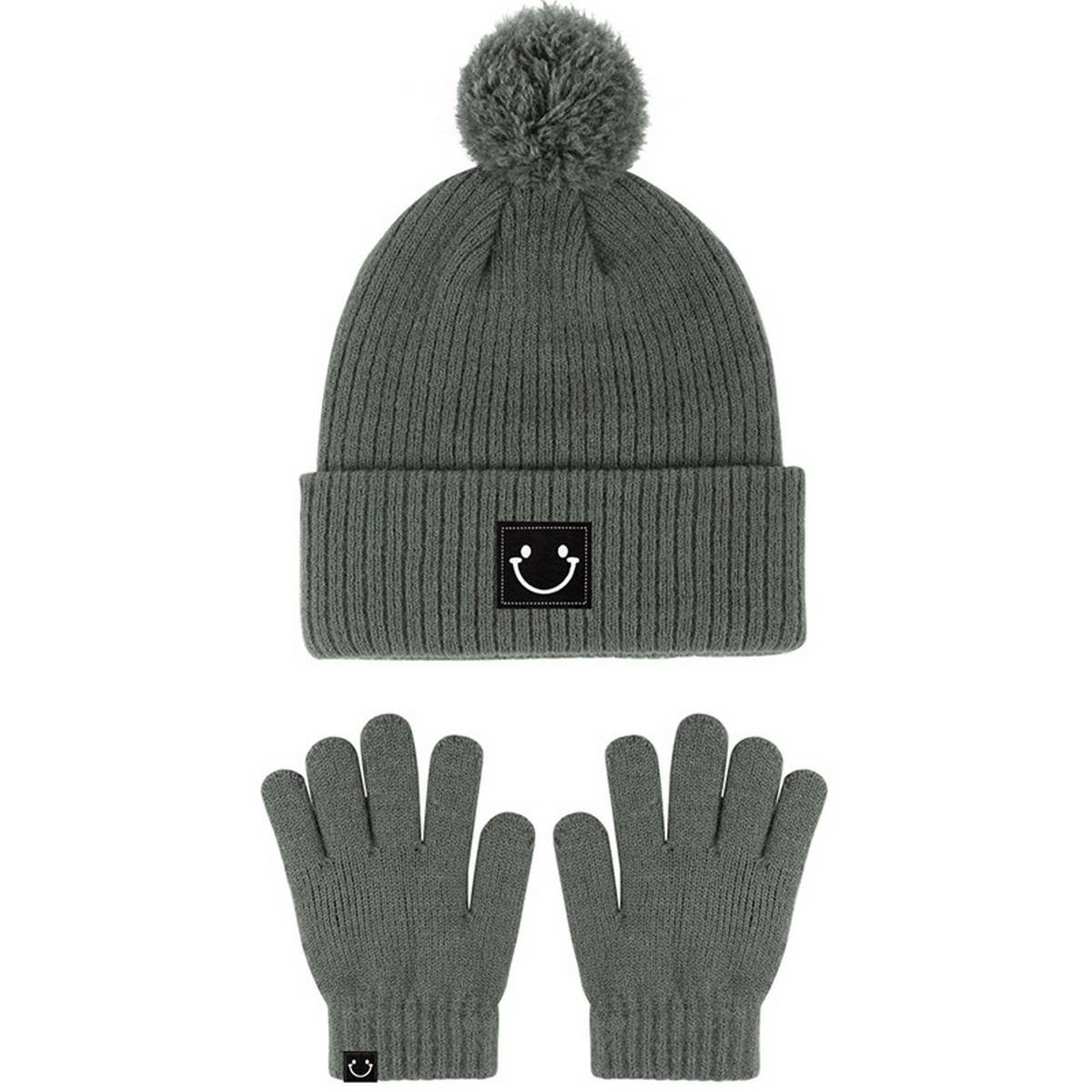 WINTER CHILDREN'S HAT AND GLOVES TWO-PIECE SET