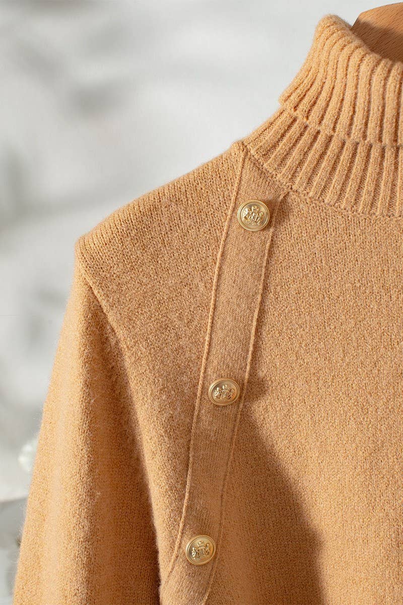 CWOSWL07446_LAPEL LACE PANELED BELTED KNITTED TOP