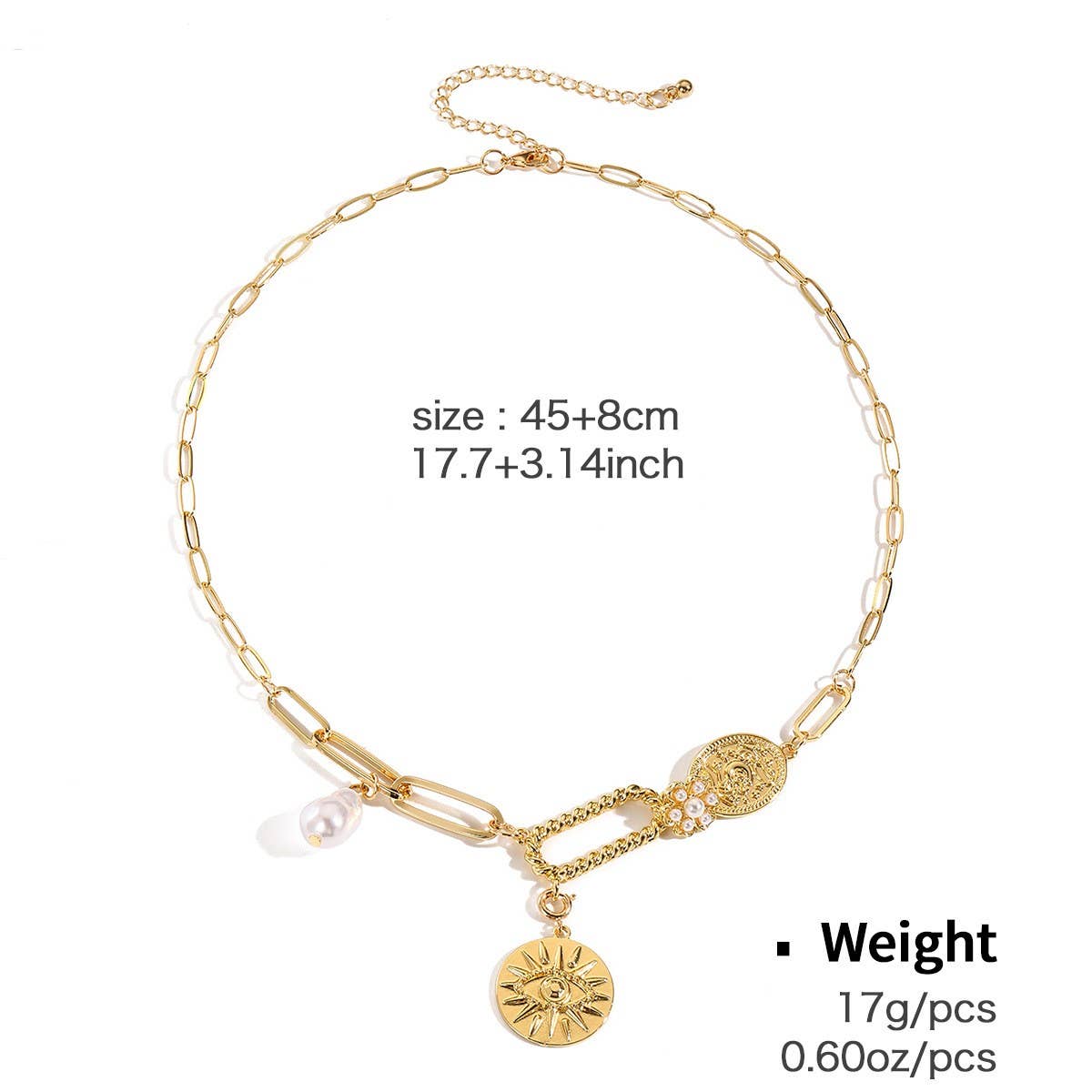 FASHION DESIGN MULTI-ELEMENT PENDANT NECKLACE_CWAJE2834