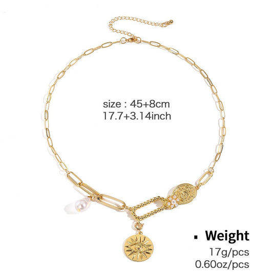 FASHION DESIGN MULTI-ELEMENT PENDANT NECKLACE_CWAJE2834