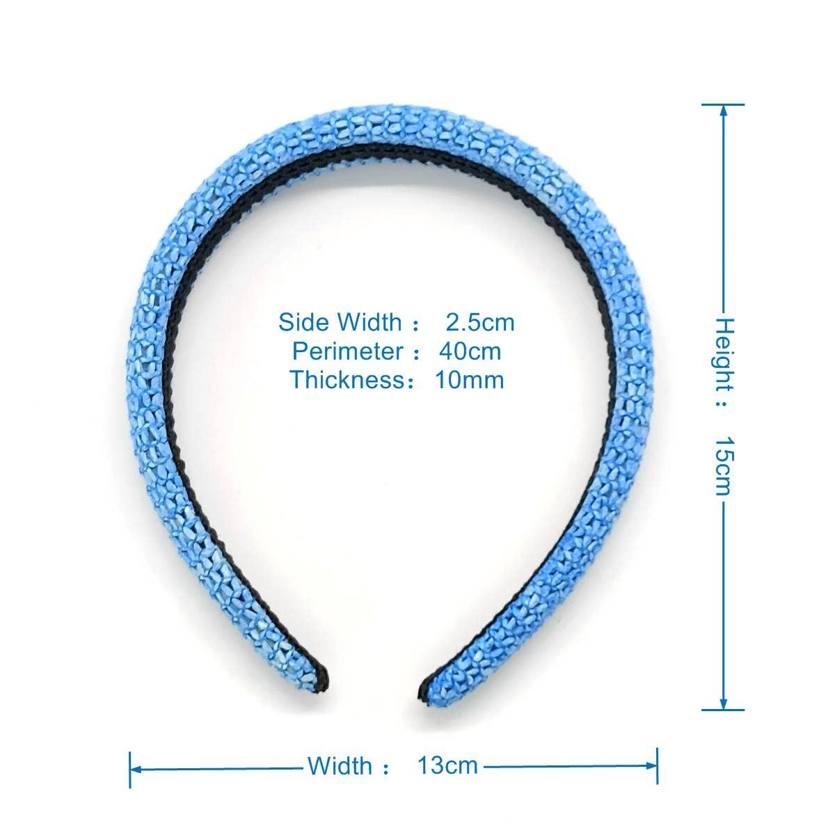 Boho Colorful PP Raffia Padded Crown Headband_CWAHA6324