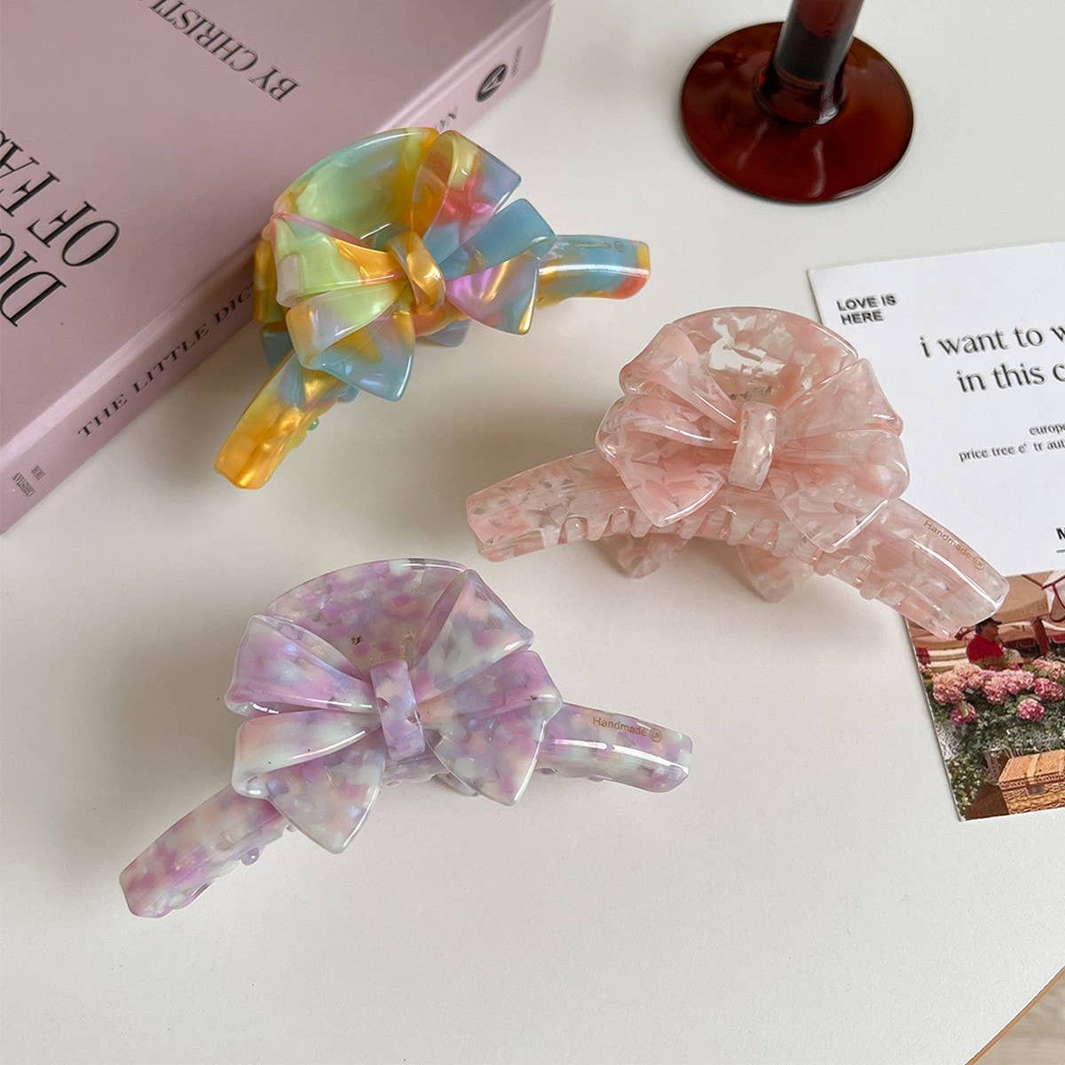 Cute Bow Acetate Claw Clip ? Double-Sided Desig