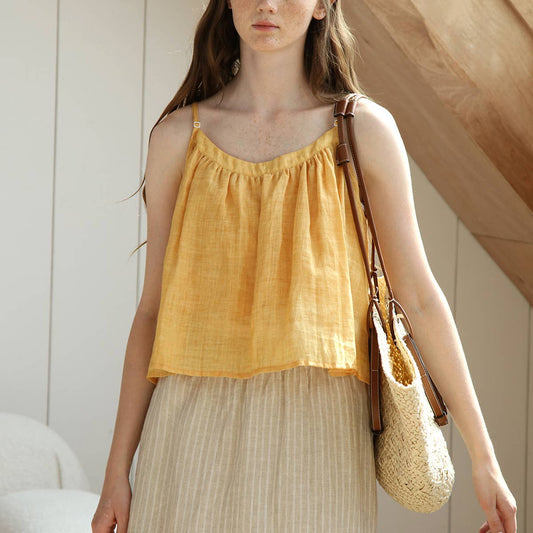 Simple loose sleeveless top small vest