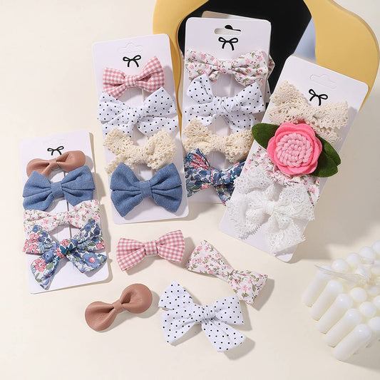 Baby Floral Print Hair Clip Set ??Christmas Style_CWAHA6745