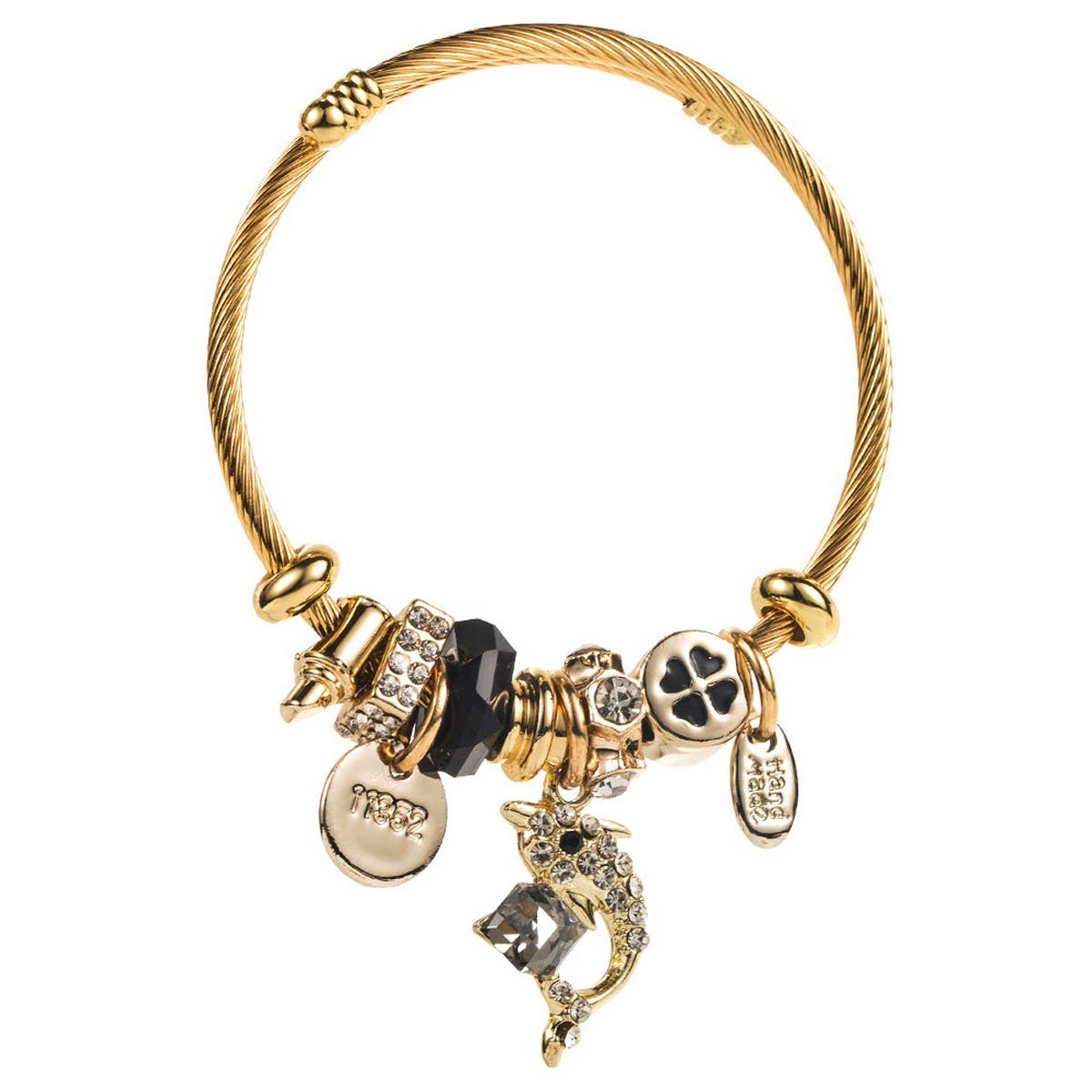 Luxury Beaded Bracelet with Dolphin Charm