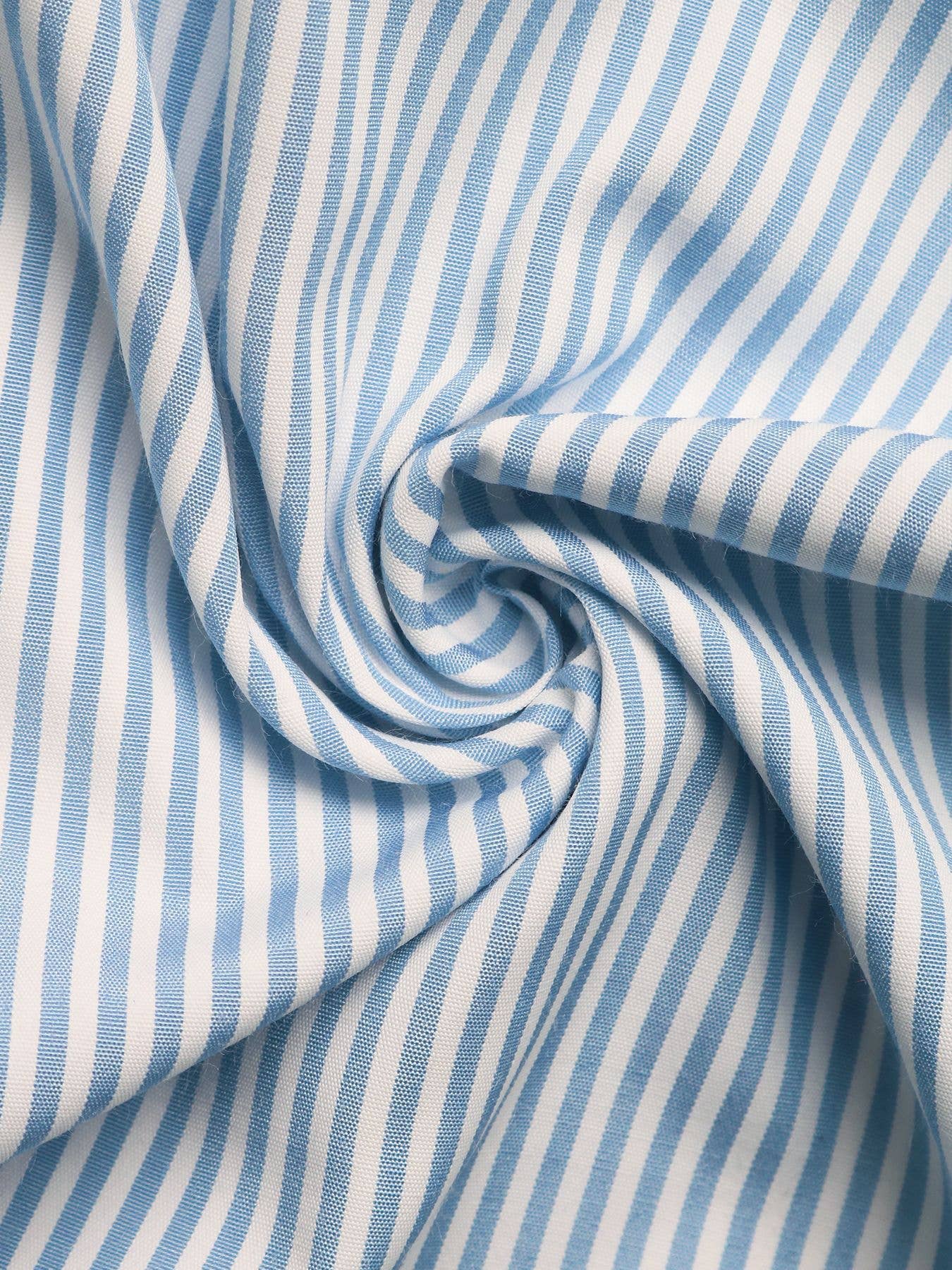 Versatile high-waisted striped wide-leg pants