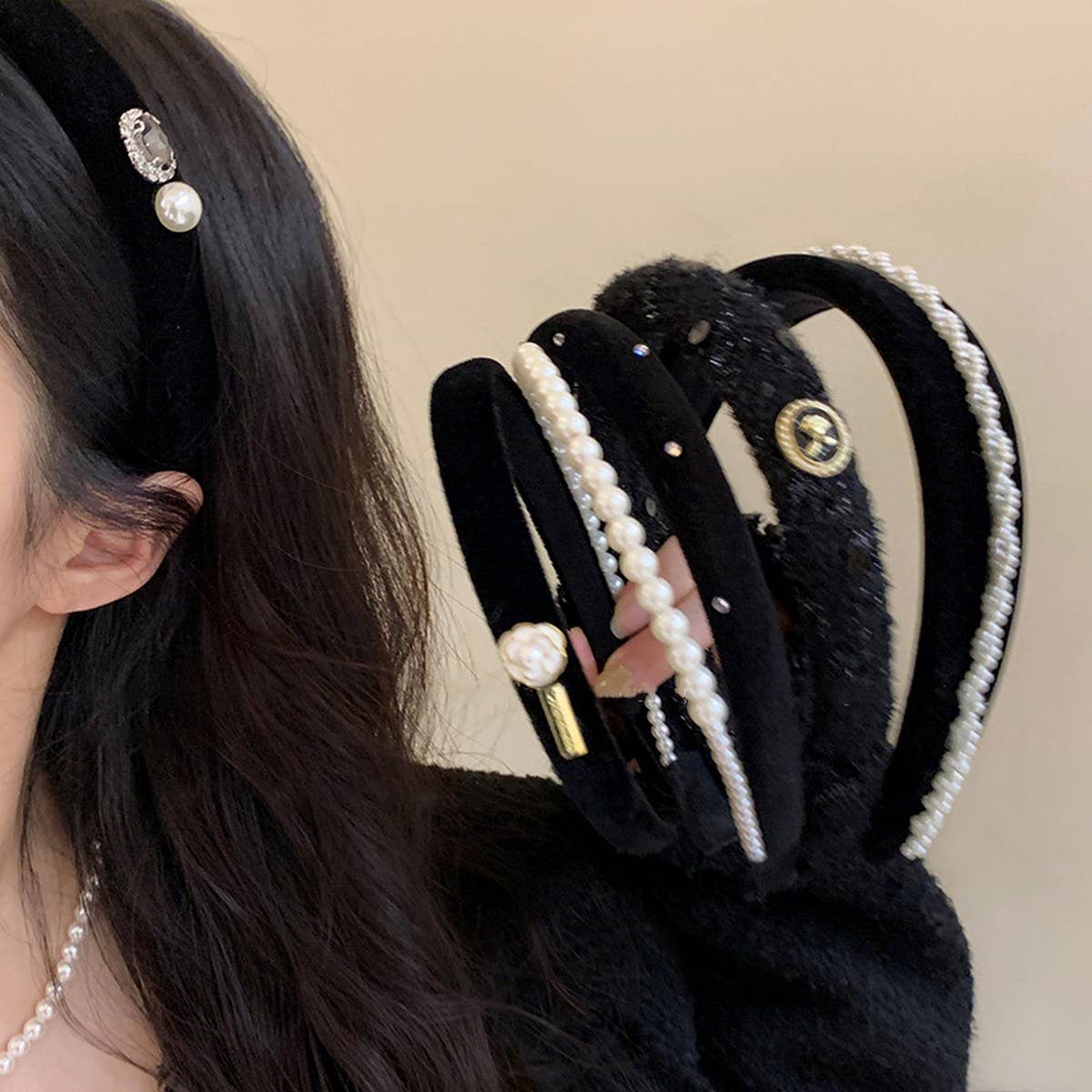 CAMELLIA PEARL HEADBAND FASHION HAIR ACCESSORIES_CWAHA4025