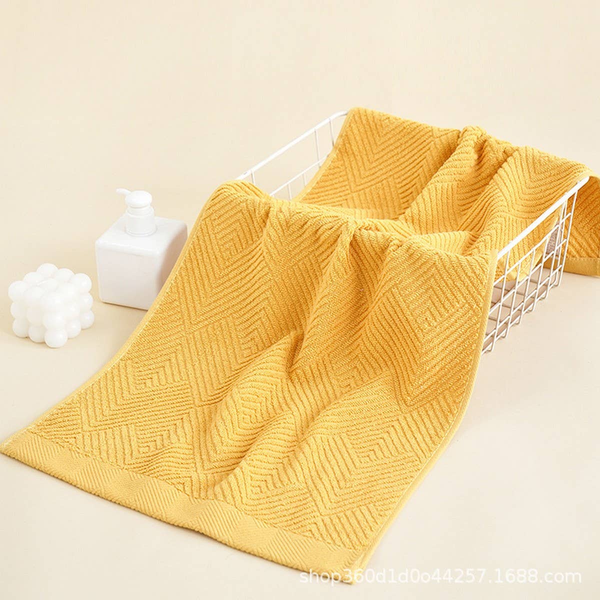 LONG PLUSH SOLID COLOR HOUSEHOLD COTTON TOWEL