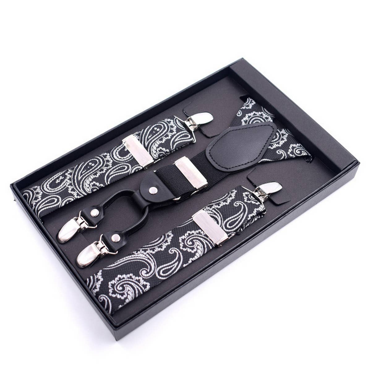 CASUAL JACQUARD 4-CLIP SUSPENDERS_CWMM1114