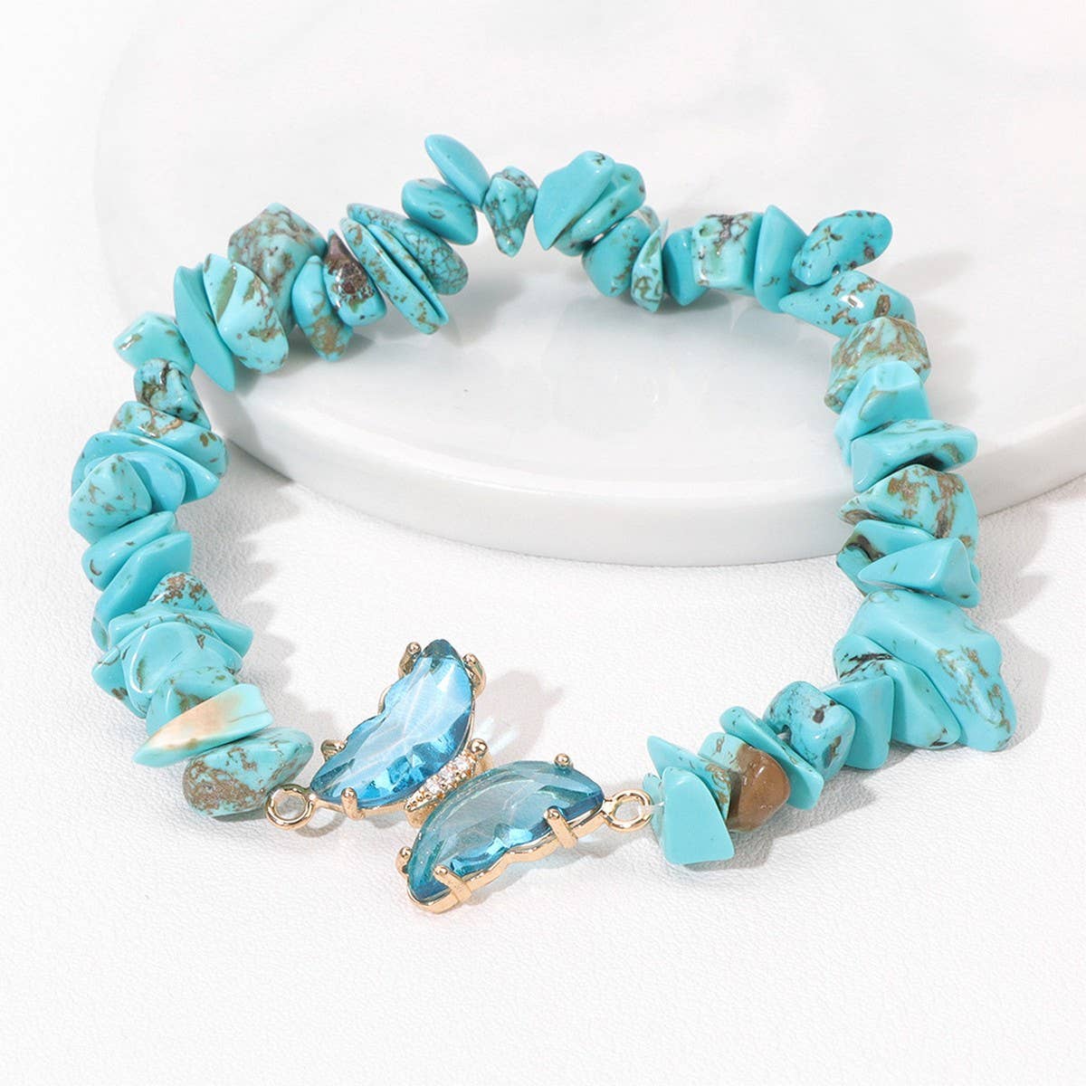 BUTTERFLY GRAVEL FASHION BRACELET_CWAJE2086