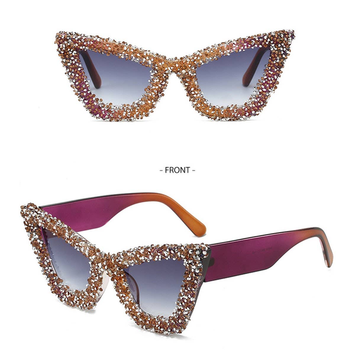 LARGE FRAME CAT-EYE DIAMOND SUNGLASSES_CWASG0860