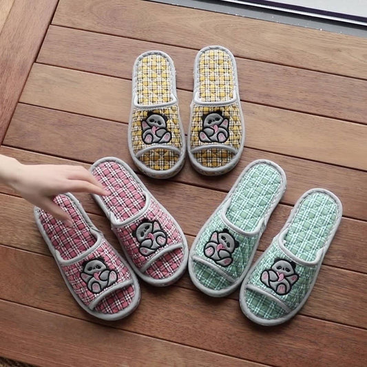 Thick Cotton Soft Sole Panda Slippers