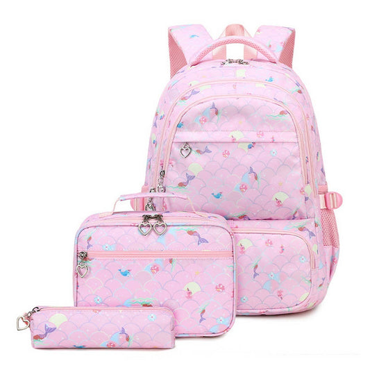 Girls¡¯ Backpacks for School ? 3-Piece Ocean Design_CWAB5392