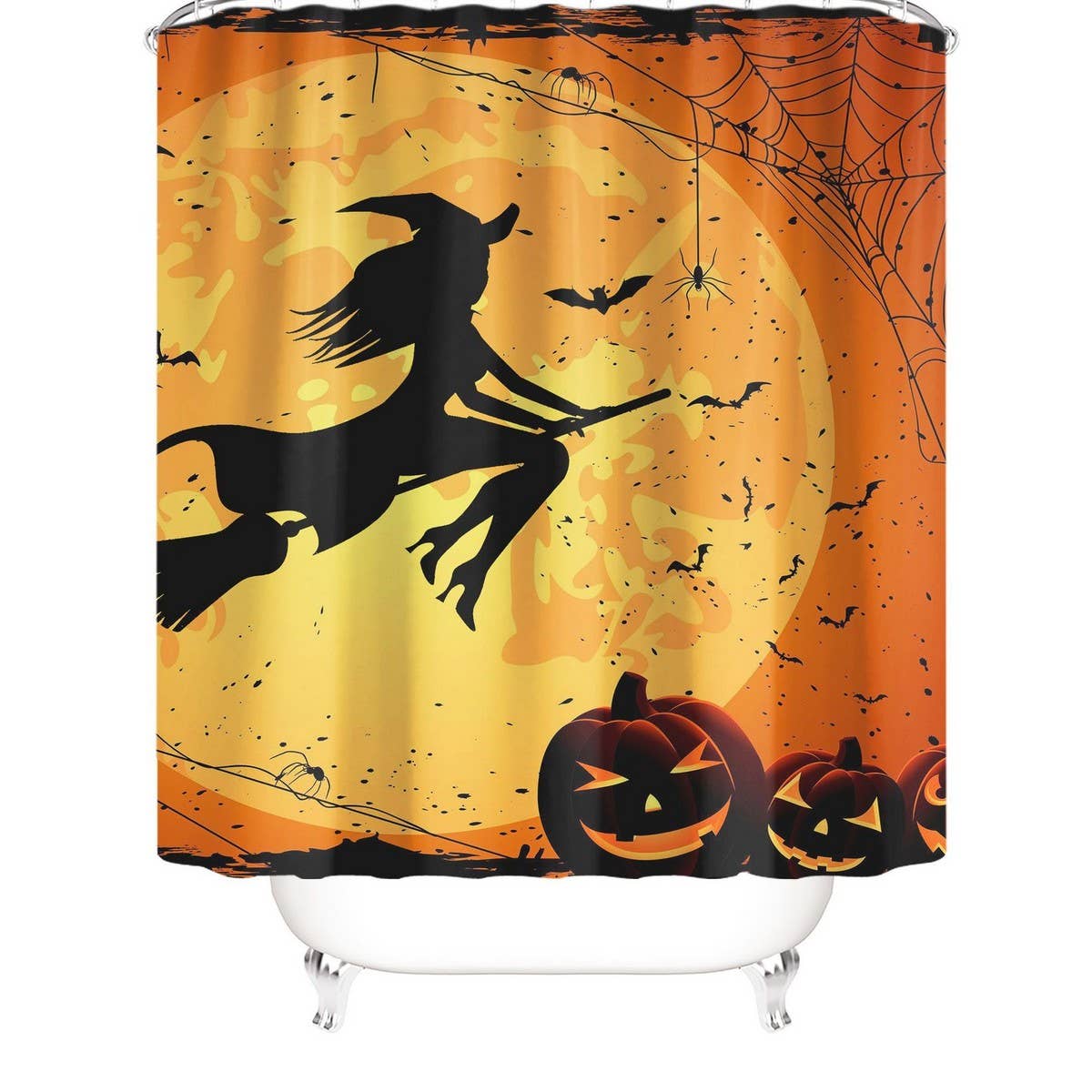 HALLOWEEN THANKSGIVING FLOWER SHOWER CURTAIN