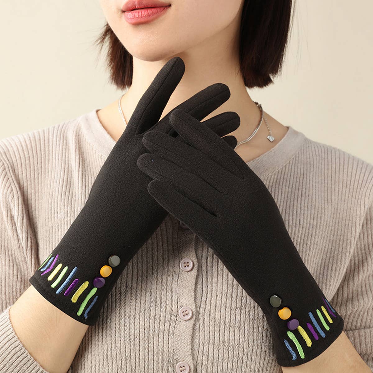 SIMPLE AND STYLISH WARM BREATHABLE GLOVES_CWAG0068