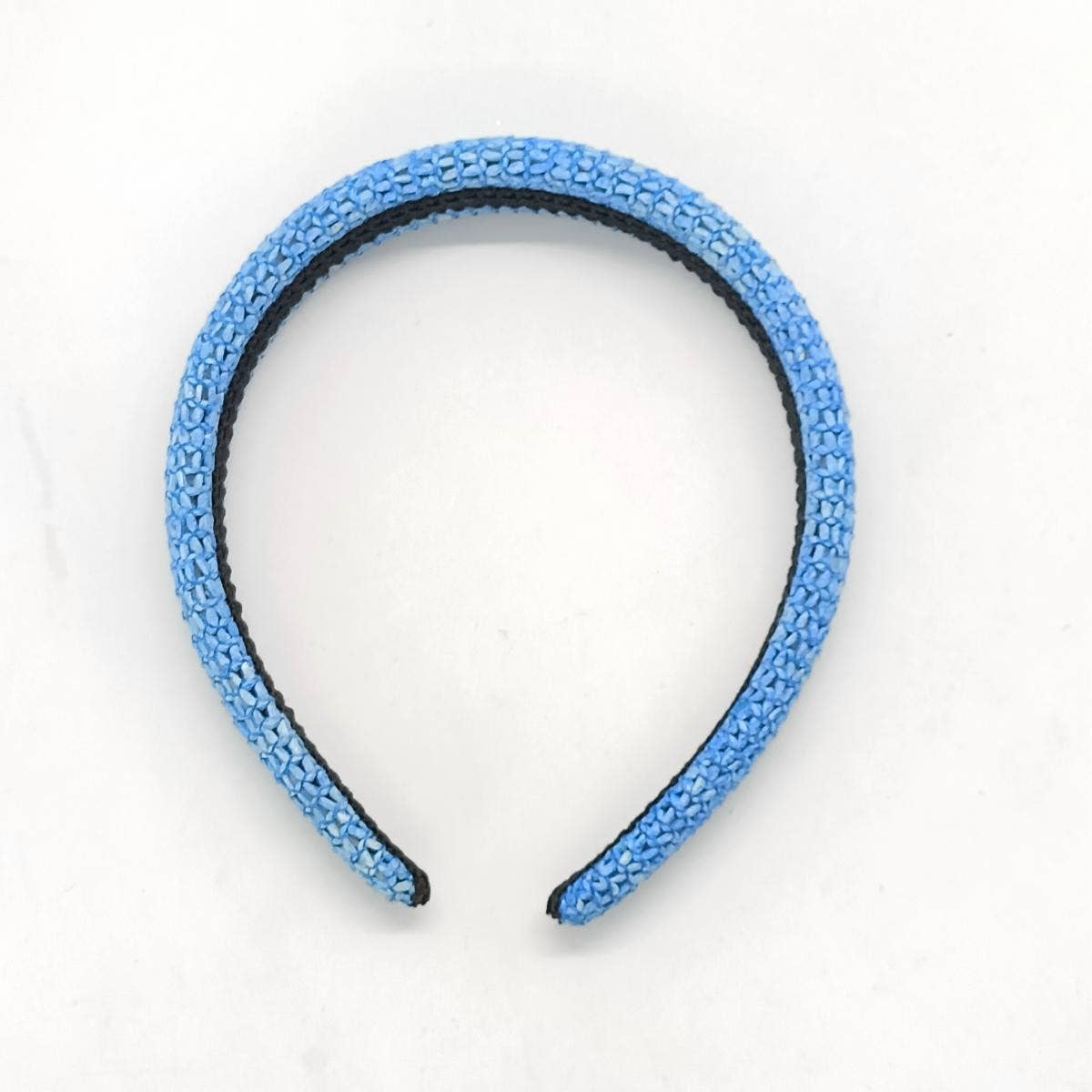 Boho Colorful PP Raffia Padded Crown Headband_CWAHA6324