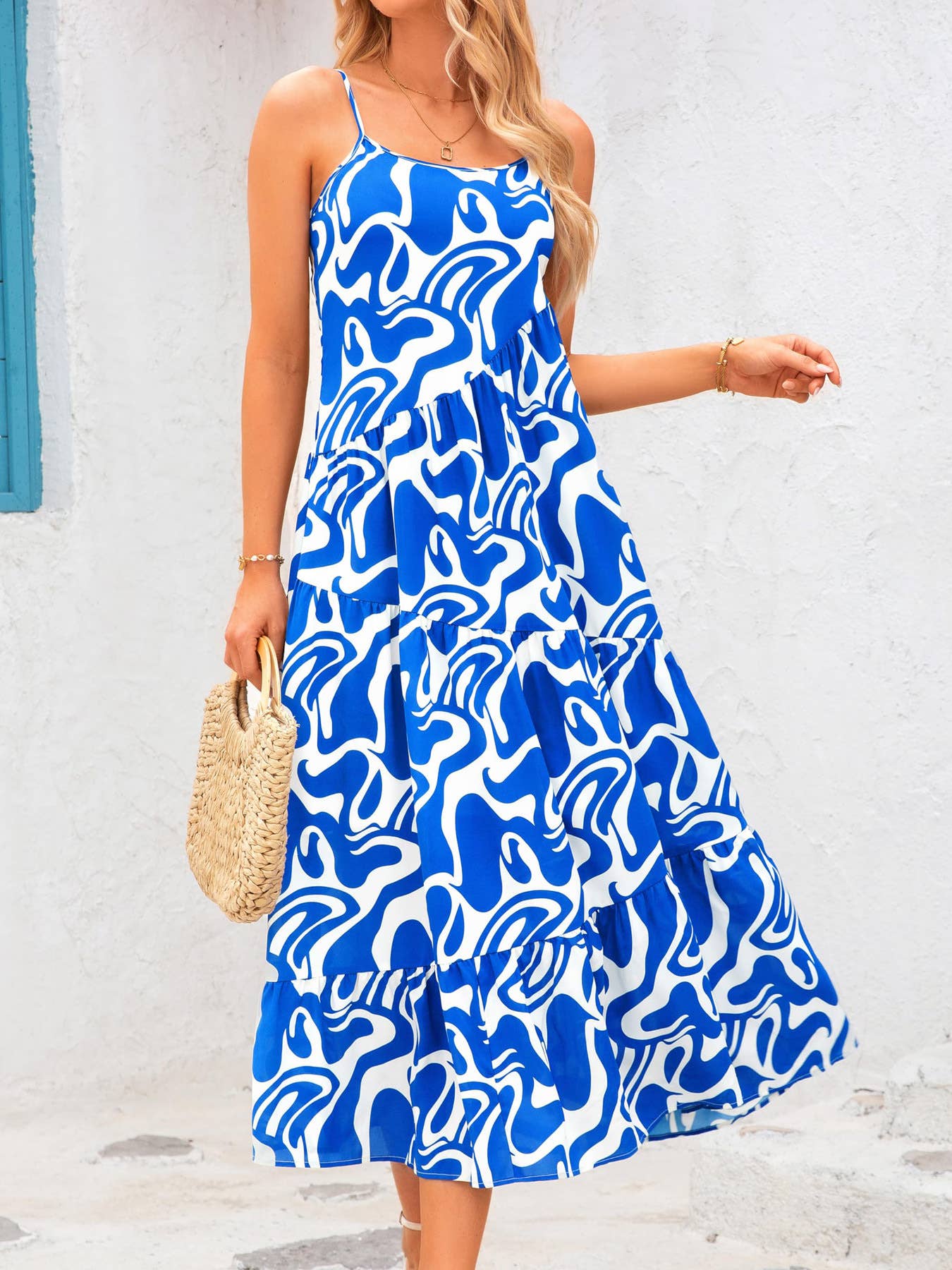 PIN-DOWN BOHO CHIC BEACH LONG DRESS