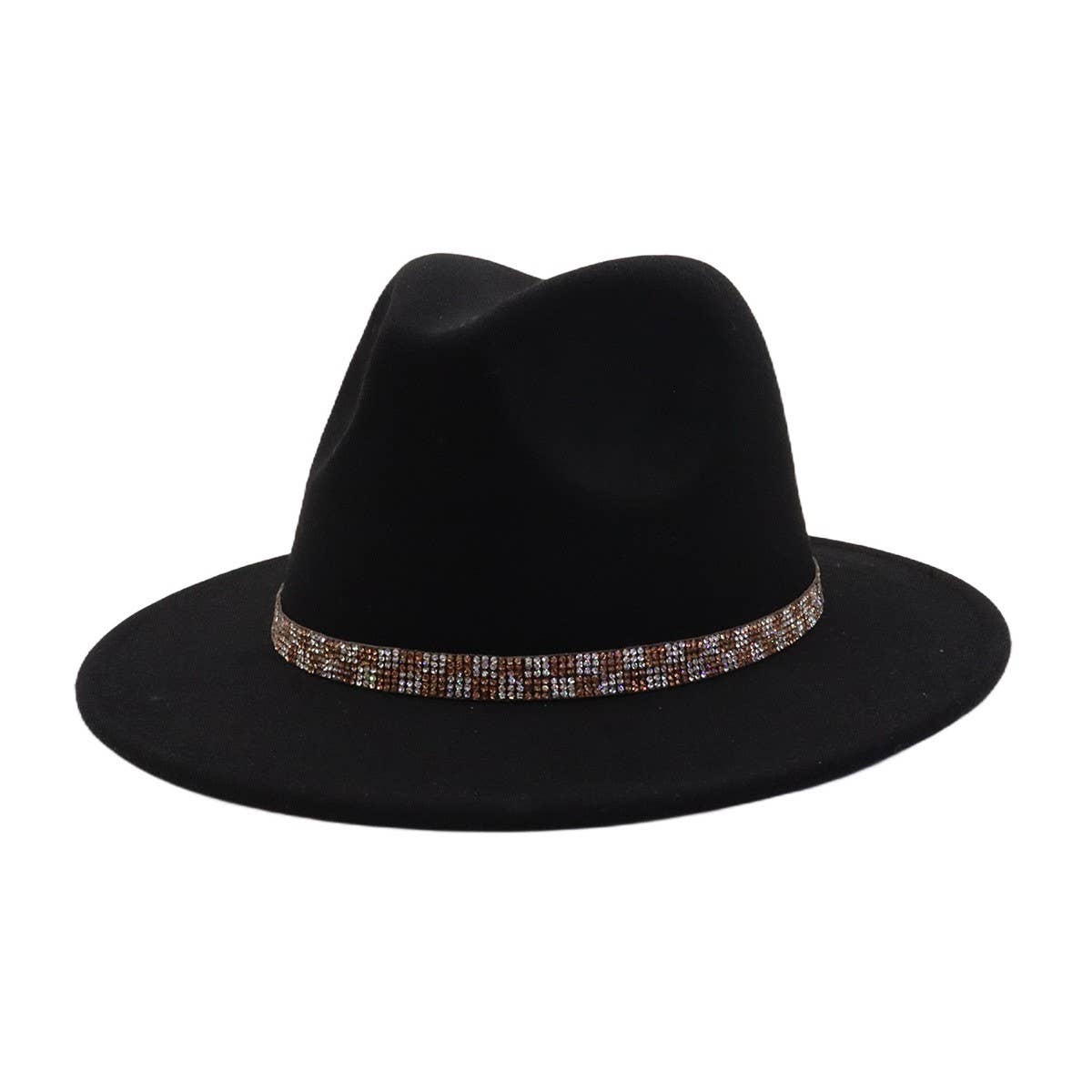 Unisex Vintage Wool FedoraHat British Ethnic Style_CWAH04392