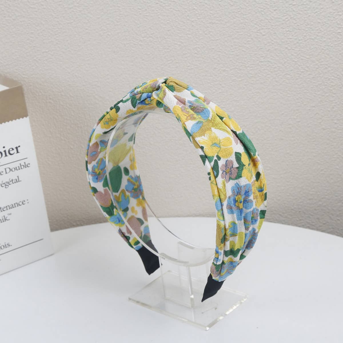 RETRO WIDE-BRIMMED PRINTED CROSS HEADBAND_CWAHA1717