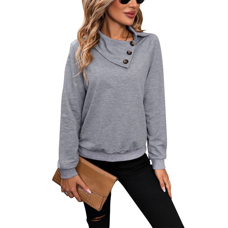 LONG SLEEVE CASUAL LAPEL PULLOVER HOODIE WOMAN