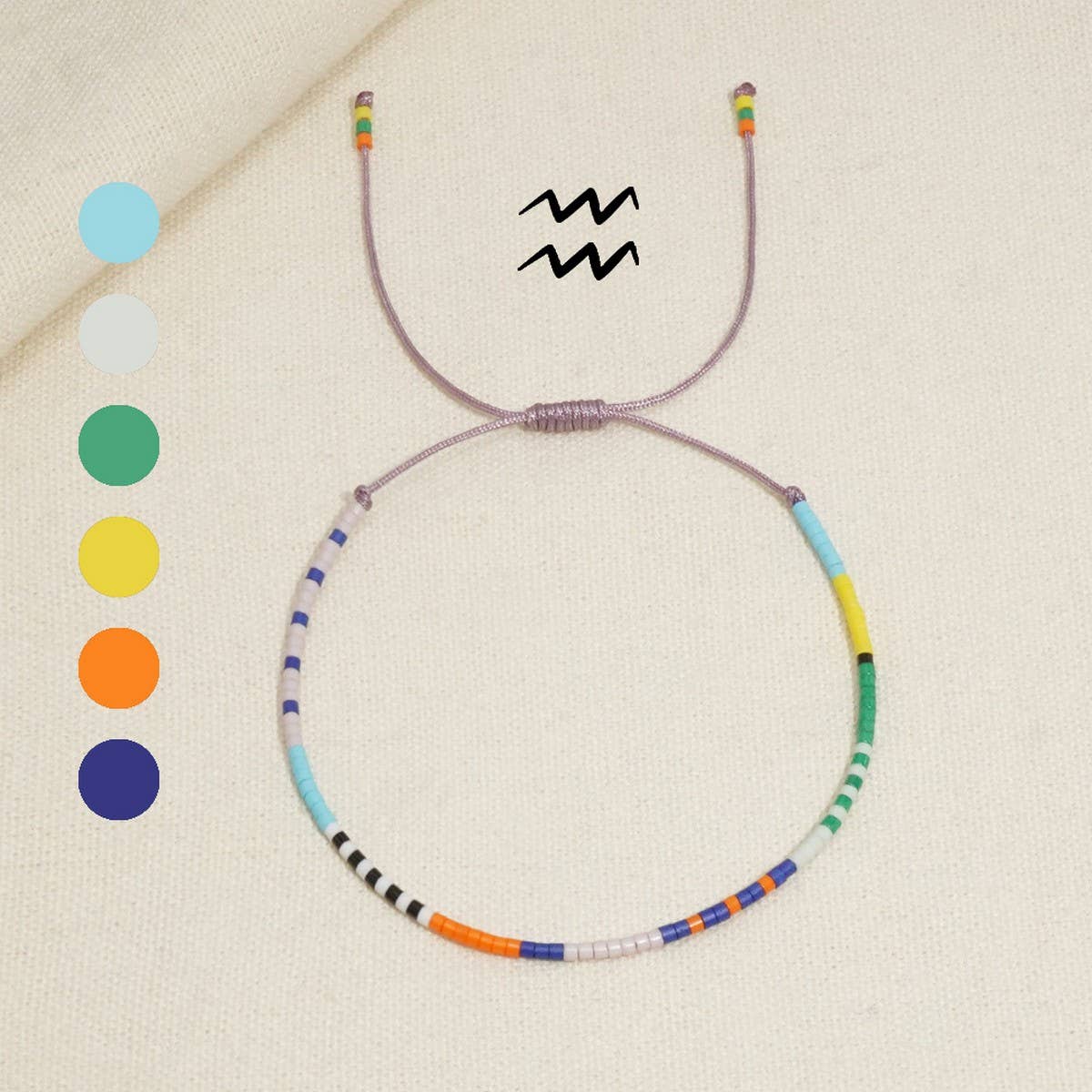 ZODIAC HAND-WOVEN BEADED BRACELET_CWMM3856