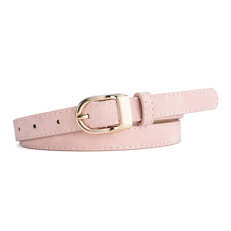 Stylish all-in-one D alloy pin buckle women's belt