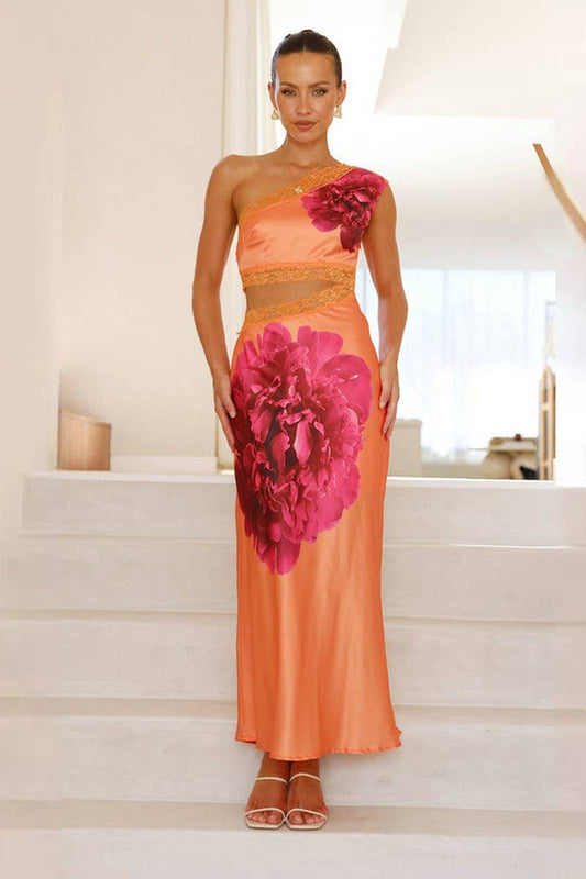 CWDMD5564_SOLID PRINTED STRAPLESS BOHO MAXI DRESS