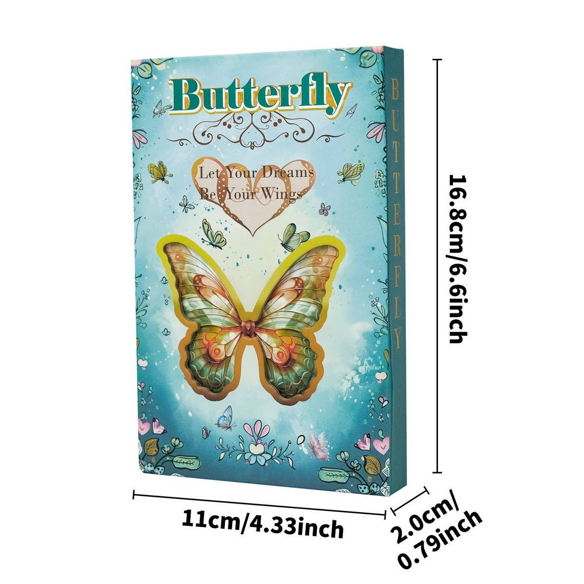 SUN BUTTERFLY SERIES PORTABLE TRIFOLD NOTEBOOK