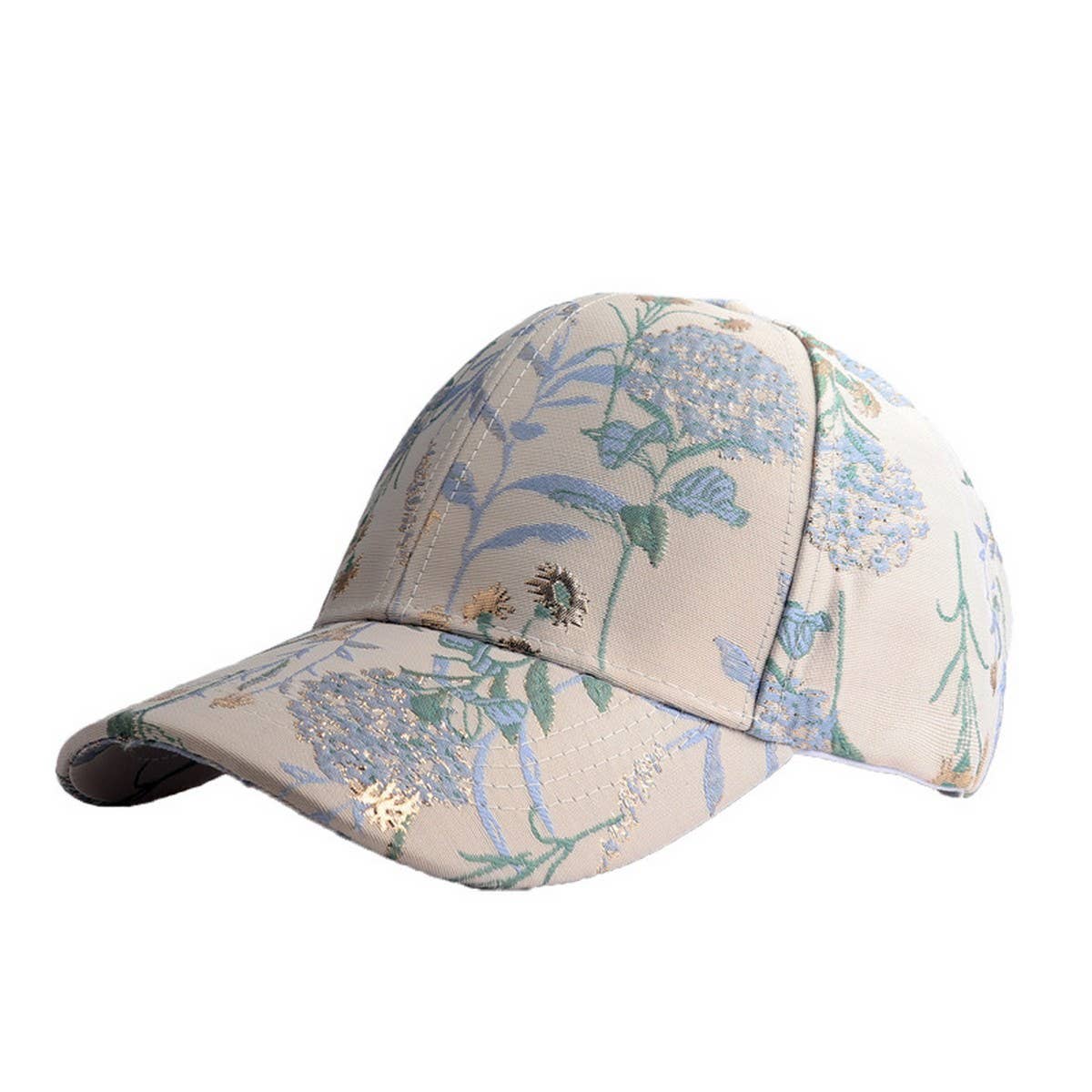 Blue, Red Dandelion Jacquard Baseball Cap Sun Hat_CWAH0991