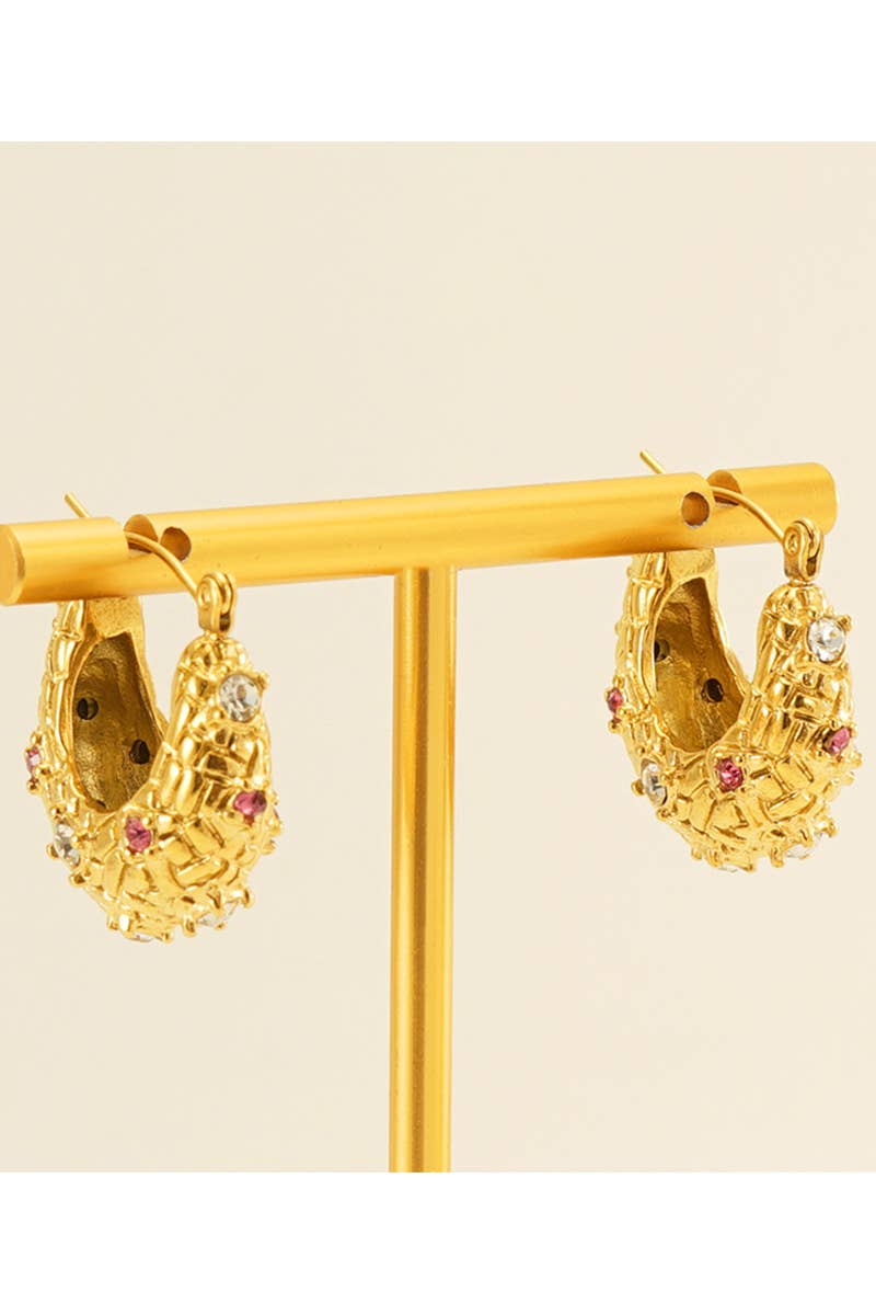 18K GOLD PLATED STAINLESS STEEL EARRINGS_CWAJE0373