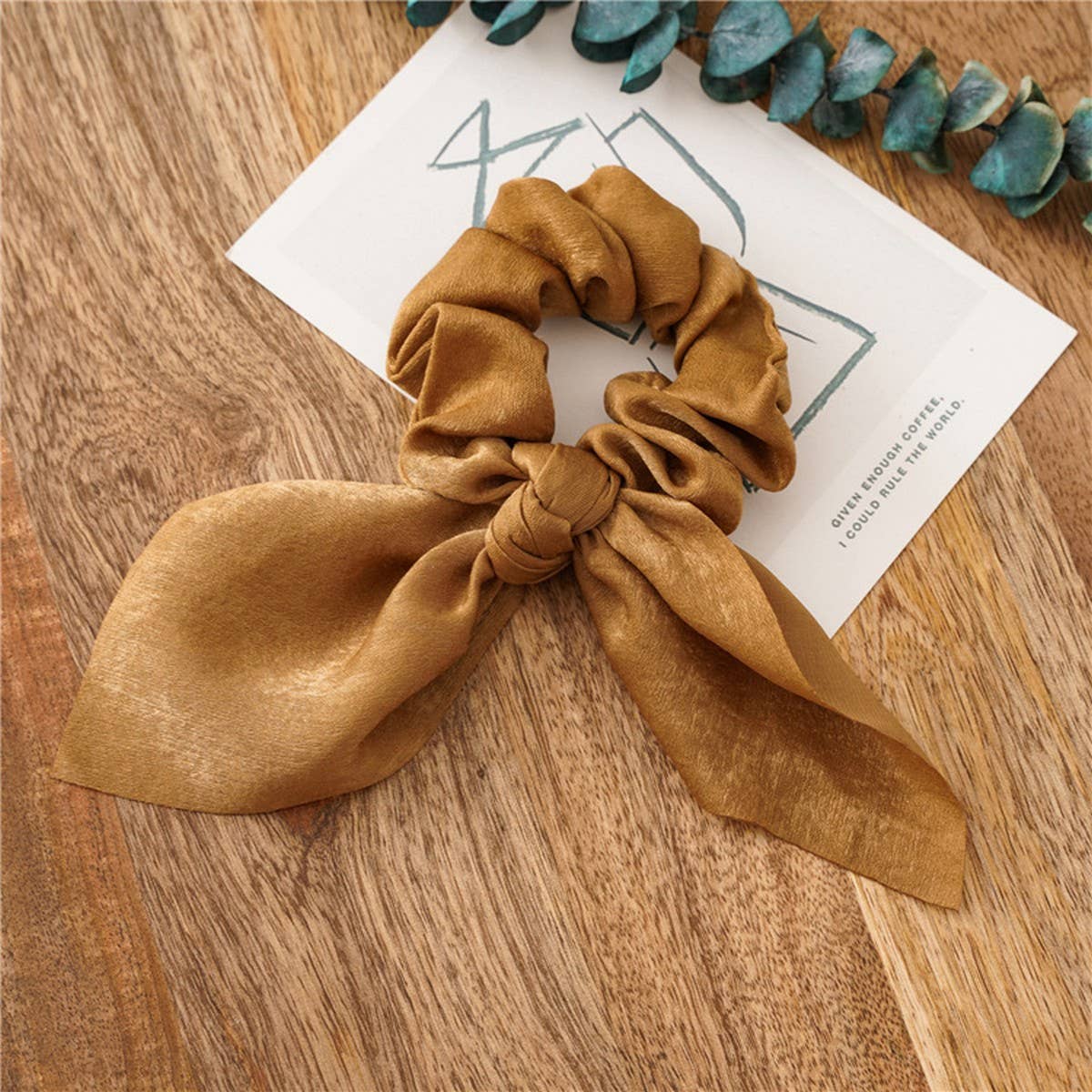 SIMPLE SOLID COLOR KNOTTED RIBBON HAIR TIE_CWAHA0834
