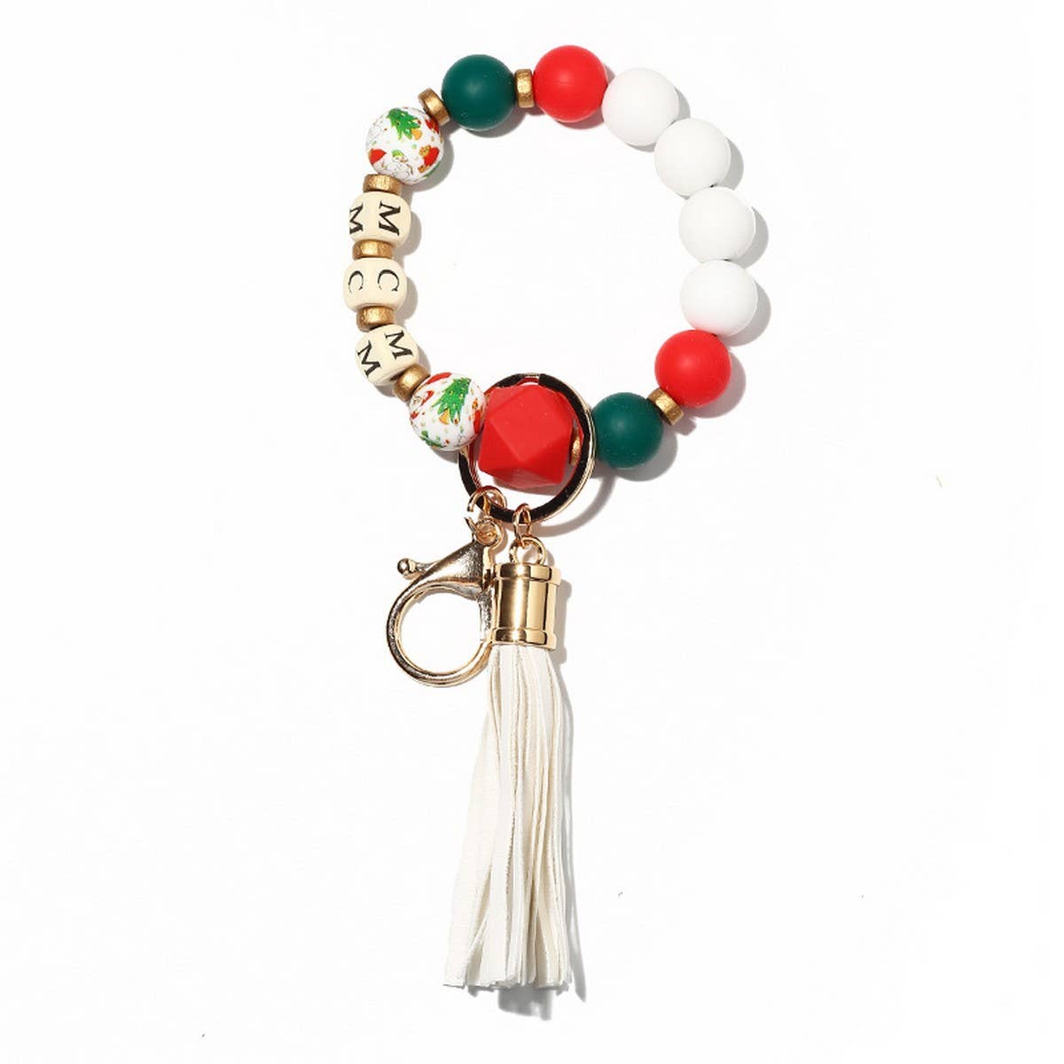 Silicone Bead Bracelet with Wood Beads Gift Set