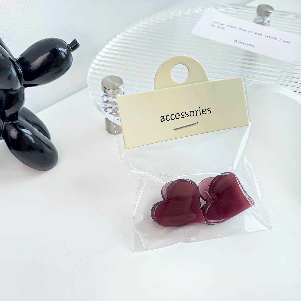 Mini children acetate board heart-shaped gripper