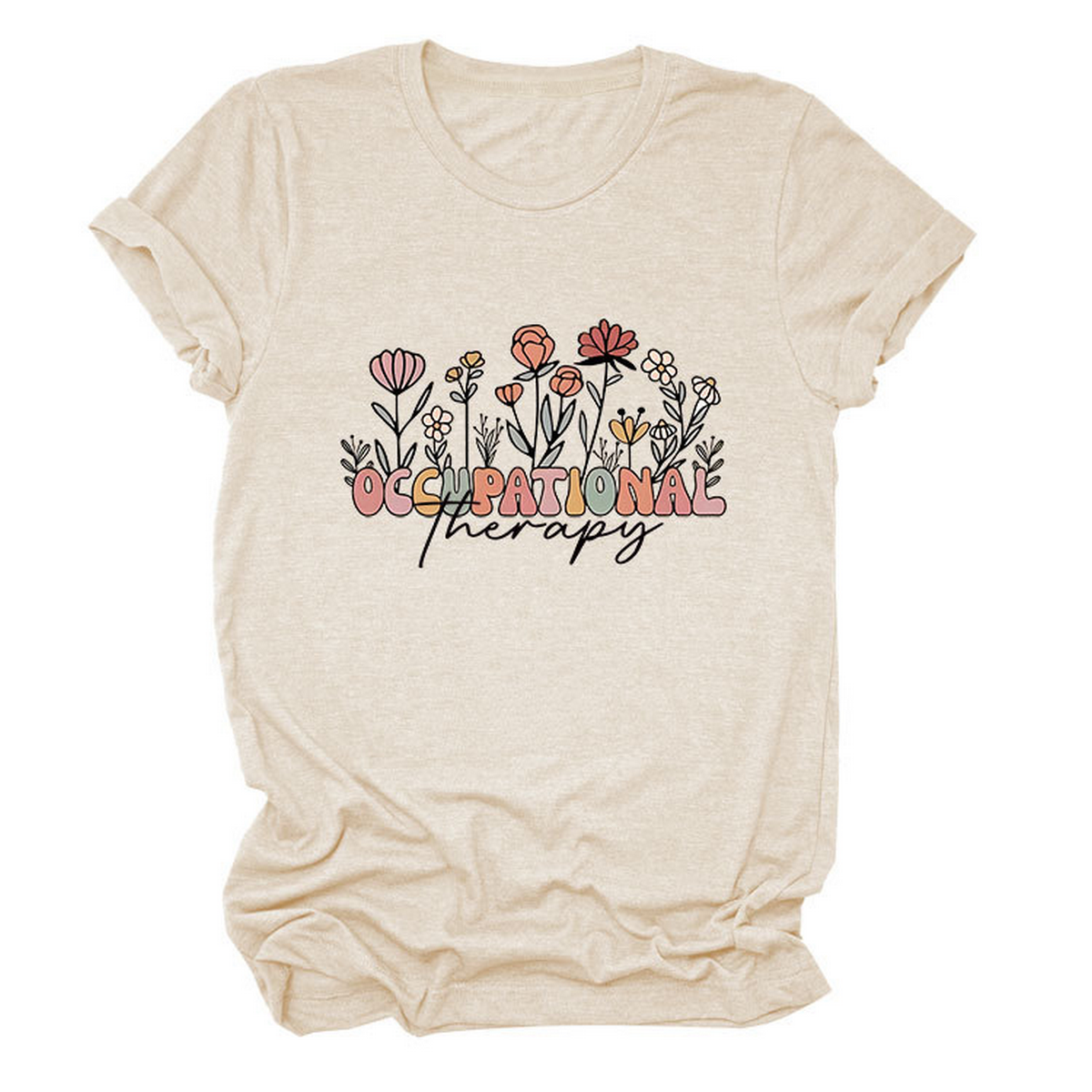 Casual Crew Neck Tee ??Occupational Therapy Theme_CWTTS1531