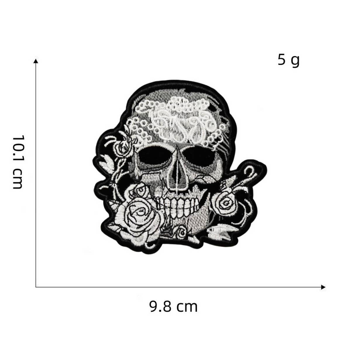 PUNK STYLE SKULL CREATIVE EMBROIDERY PATCH_CWMM4052